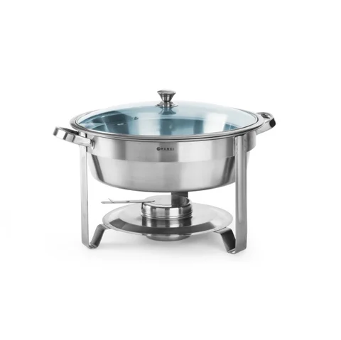 Chafing dish rund med glaslock